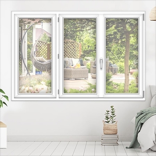 Fenêtre PVC sur-mesure - 3 vantaux  - Gamme Confort +