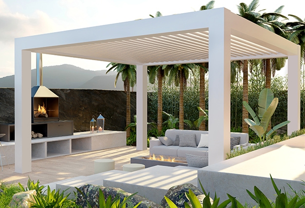 pergola blanche