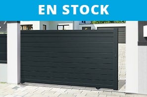 portail coulissant en aluminium en destockage