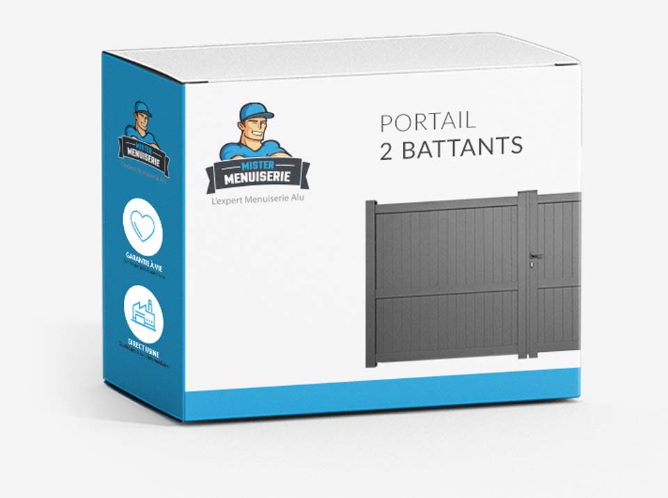 Portail 2 battants aluminium MILAN Colis